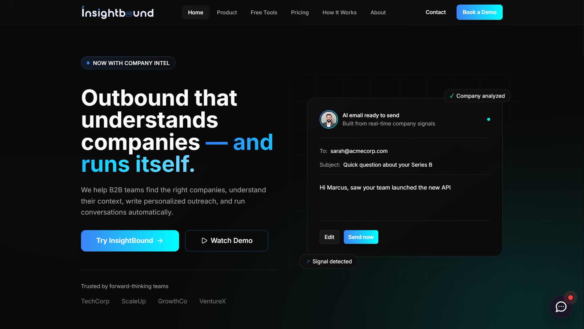 Insightbound product interface